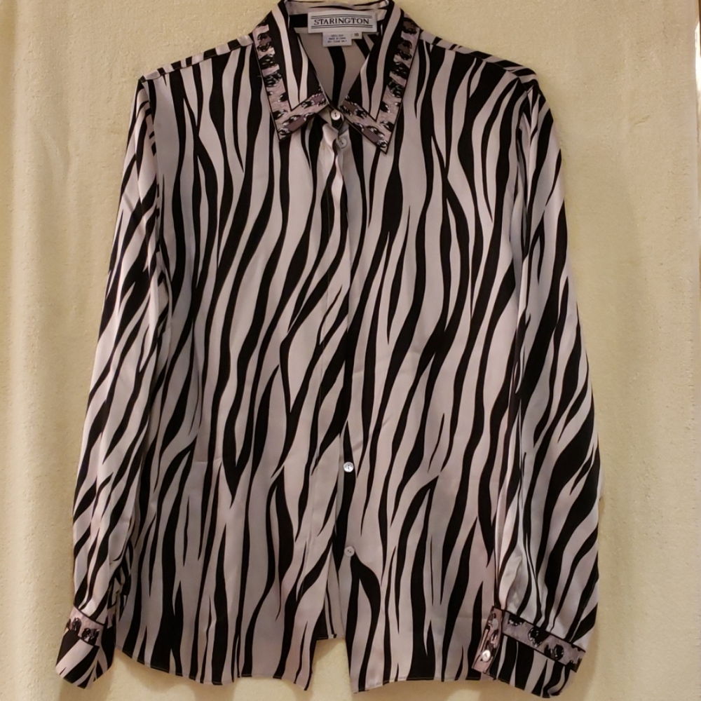 Silk Animal print blouse